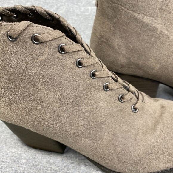 Coconuts by Matisse Booties Womens 8.5M Bamba Taupe Suede Ankle Boots Shoes - Picture 6 of 10